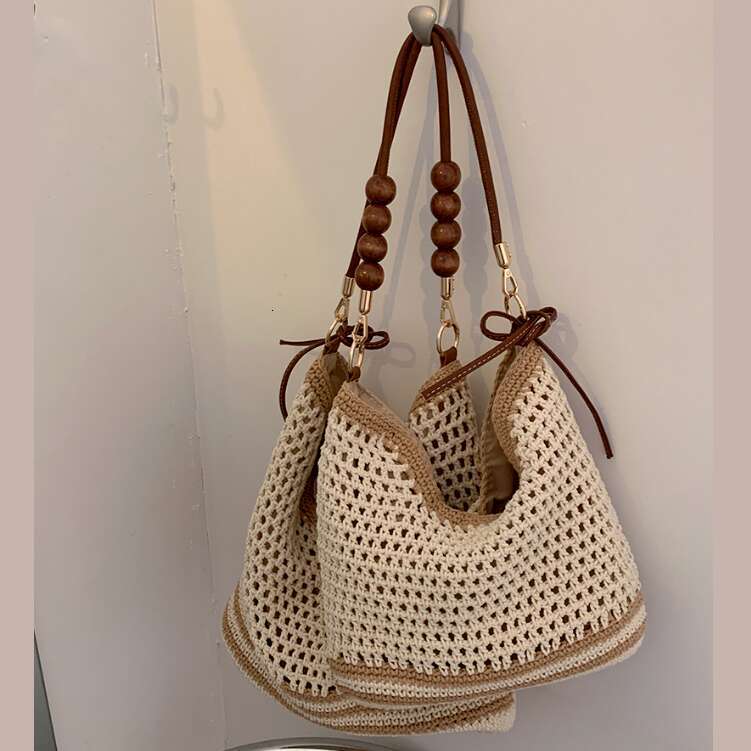 Summer Woven Straw Shoulder Travel Vacation Women Beach Bag Commuter Large Capacity Tote Bags Casual Ladies Handbags