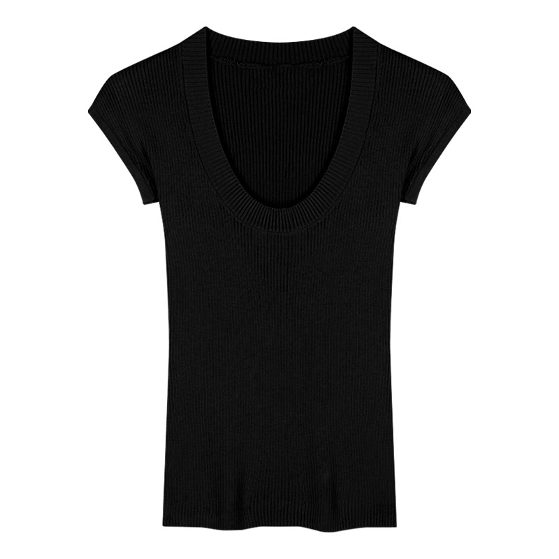 FD199 Women's summer thin hot girl pure desire simple slim fit T-shirt top