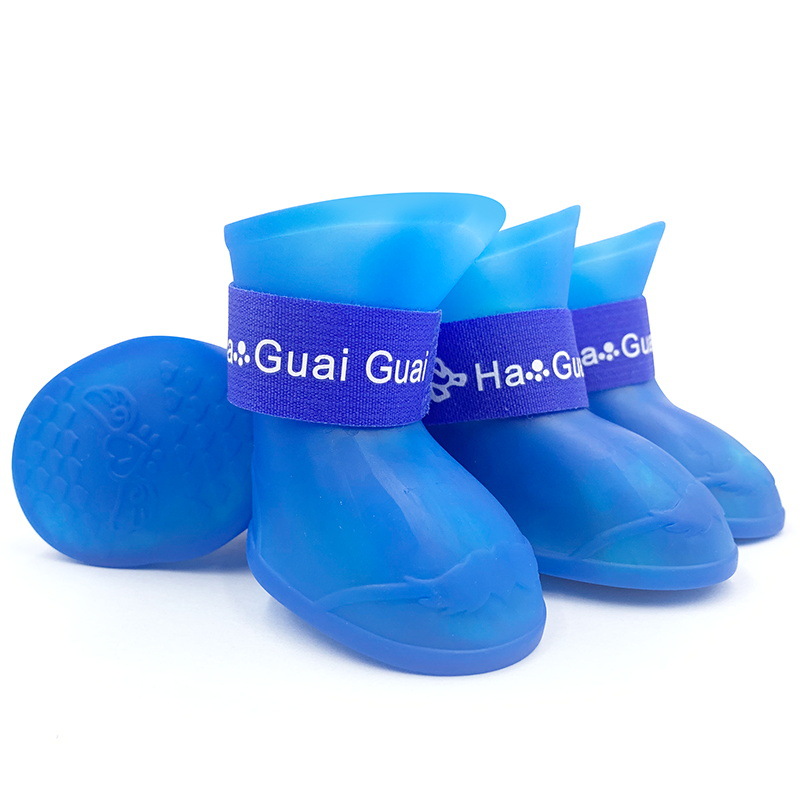 Rubber Dog Shoes All Weather Dog Booties For Hot Pavement Sand Snow Mud And Rain Anti Slip Dog Socks Pet Boots Swim Run Climb Mountains Outdoor Sports