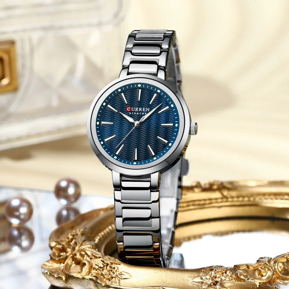 CURREN Womens Watch 32mm Fashionable Stainless Steel Girl Clock Outdoor Travel Women Wrist Watches 250606
