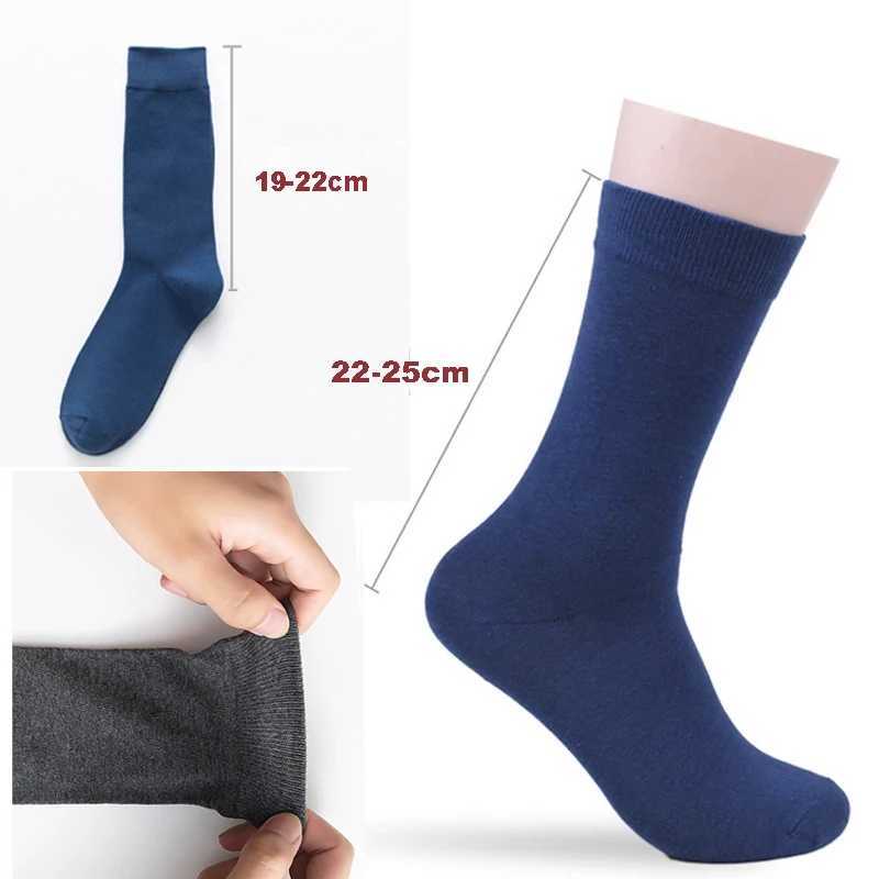 5Pairs New High Quality Business Casual Men Socks Black Mens Dress Long Socks Autumn Keep Warm Colorful Full Happy Socks Male Z250610