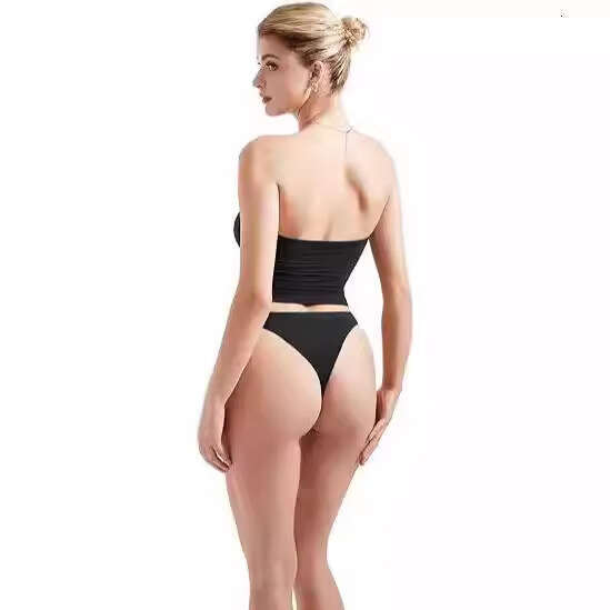 Women's Summer Inner Wear Backless Two-Piece Set Basic Vest Sexy Hot Girl Tube Top Women B5