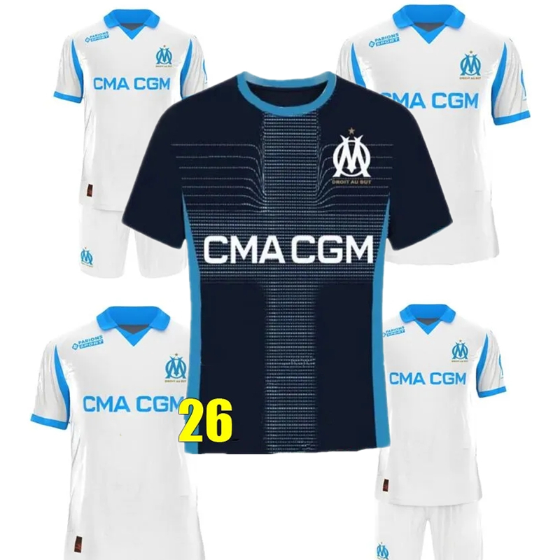 25 26 Mmarseille Soccer jerseys GREENWOOD OUNAHI harit BALERDI maillot MarseilleES 25 26 OM football shirt man and KIDS kit hommes enfants RONGIER home away GOUIRI
