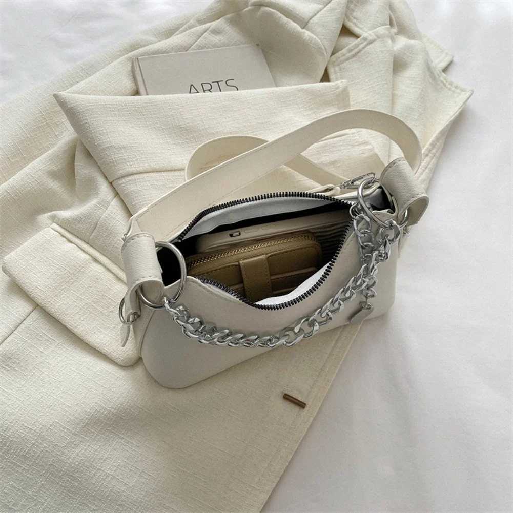 Women Chain Hobo PU Shoulder Bag Fashion Underarm Bag Crossbody Handbag XJ250610