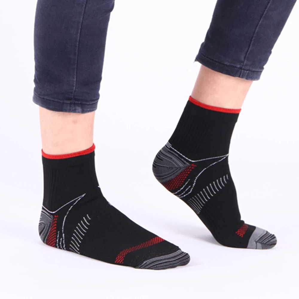 1/6 Pairs Men Plus Size Compression Sports Socks Foot Fascia Design Comfortable Breathable Deodorizing Running Cycling Socks Z250610