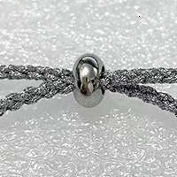 DIY Stainless Steel Hollow Tube Accessories with 2mm Braided Line Bracelet, Adjustable Size for Couples