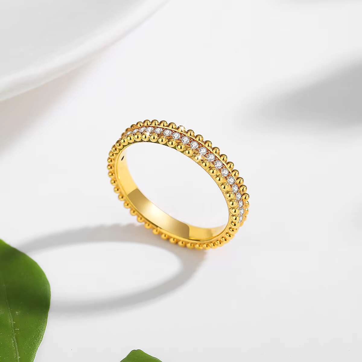 Wholesale Gold Jewelry Supplier Engagement Wedding Full Moissanite Diamond Ring Hollow 18K Gold 5D Rings Anillos De Oro 18k