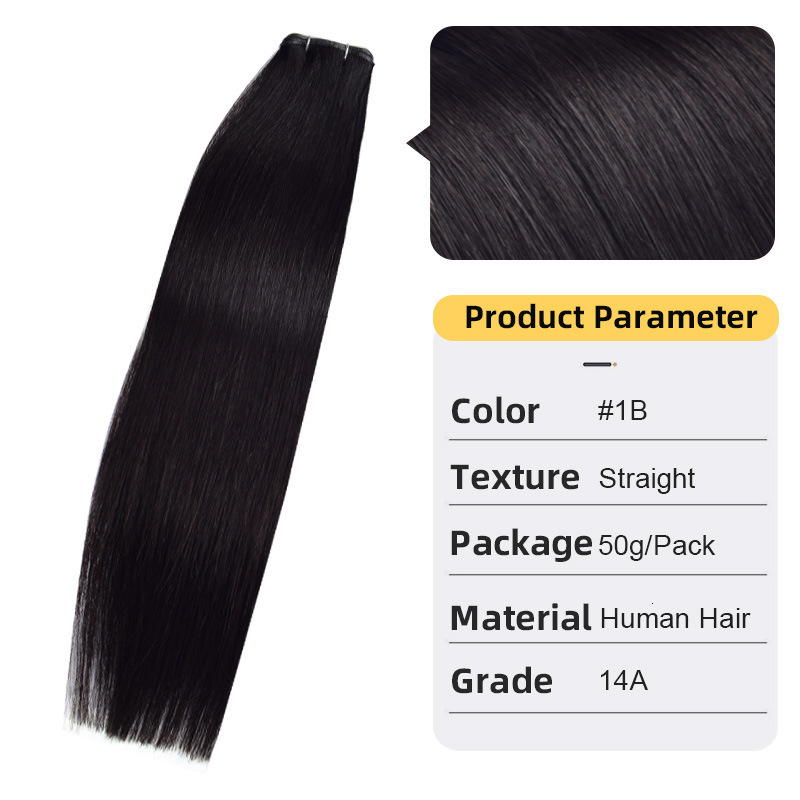 Hair Wefts Straight Human Weaves Brazilian Remy Bundles Sew In Weft s Blonde 50g 12"24" Natural 230214