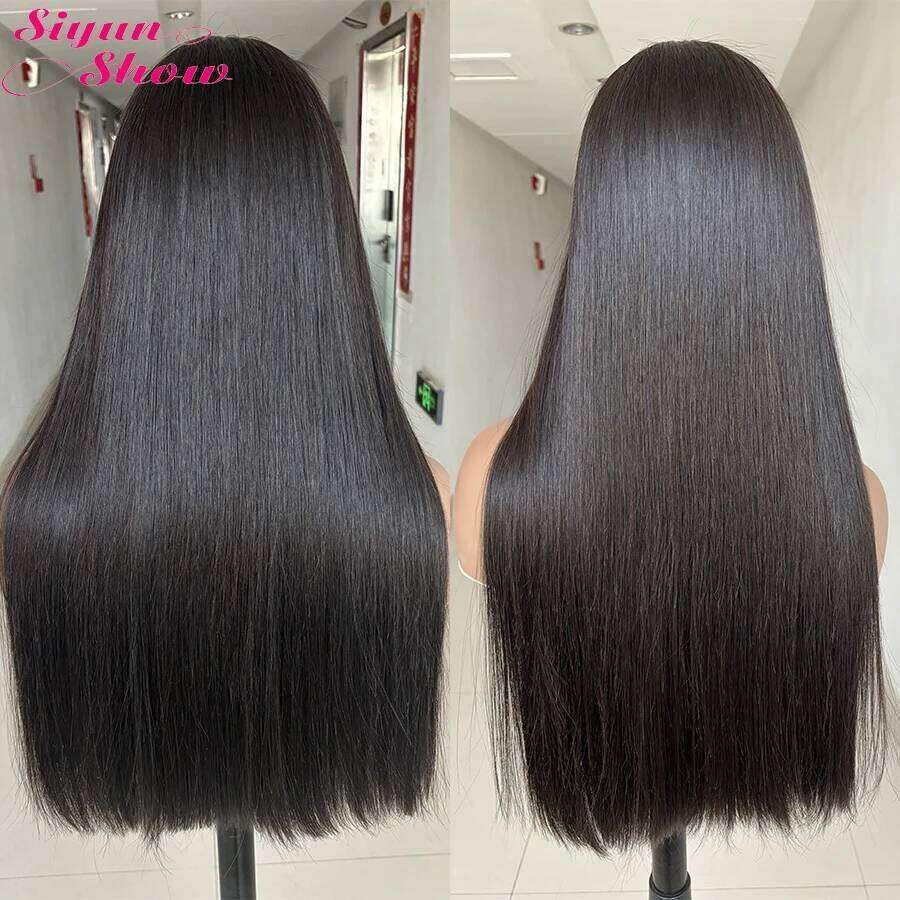 Raw Vieamese Human Hair 15A Super Double Drawn Bone Straight Bob Wigs HD Transparent Full Lace Frontal Wig Bleached Knots