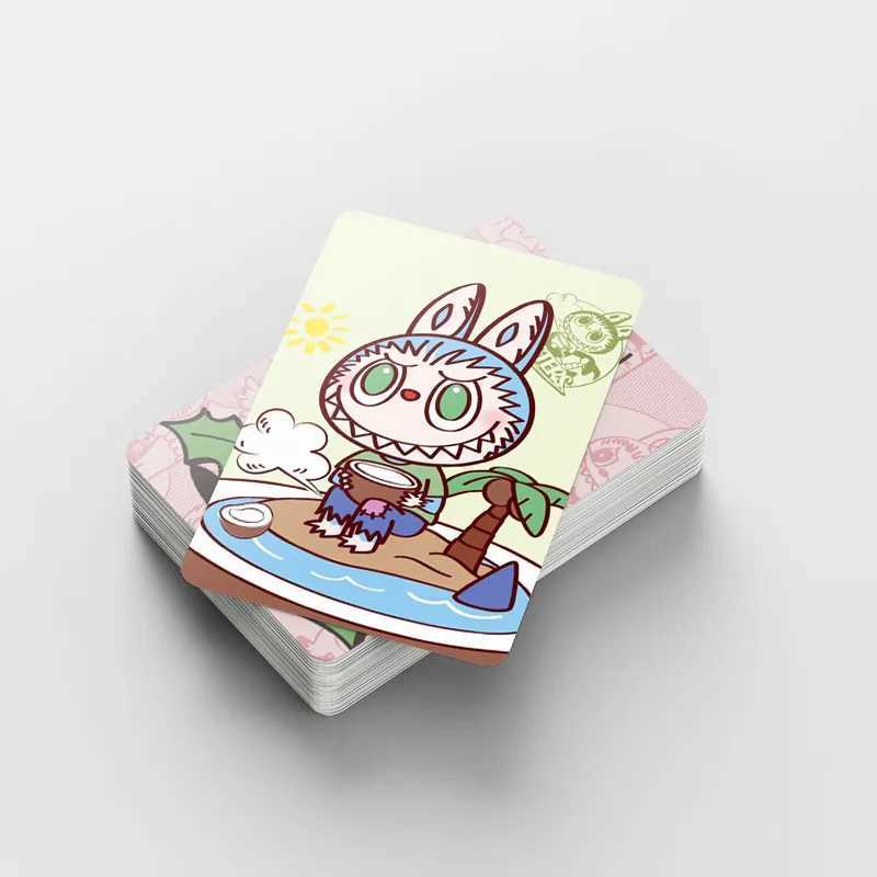 92pcs Labubu Collection Cards Photocard Anime Figures Print Photo Kaii Game Postcards Funny Fans Birthday GiftsXJ250612