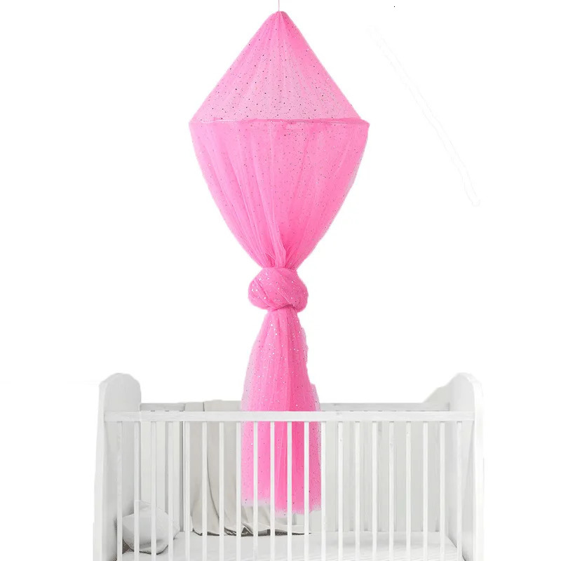 Baby Mosquito Net for Girls Boys Children Bed Canopy Sequined Star Mesh Princess Crib Hung Dome 250604z