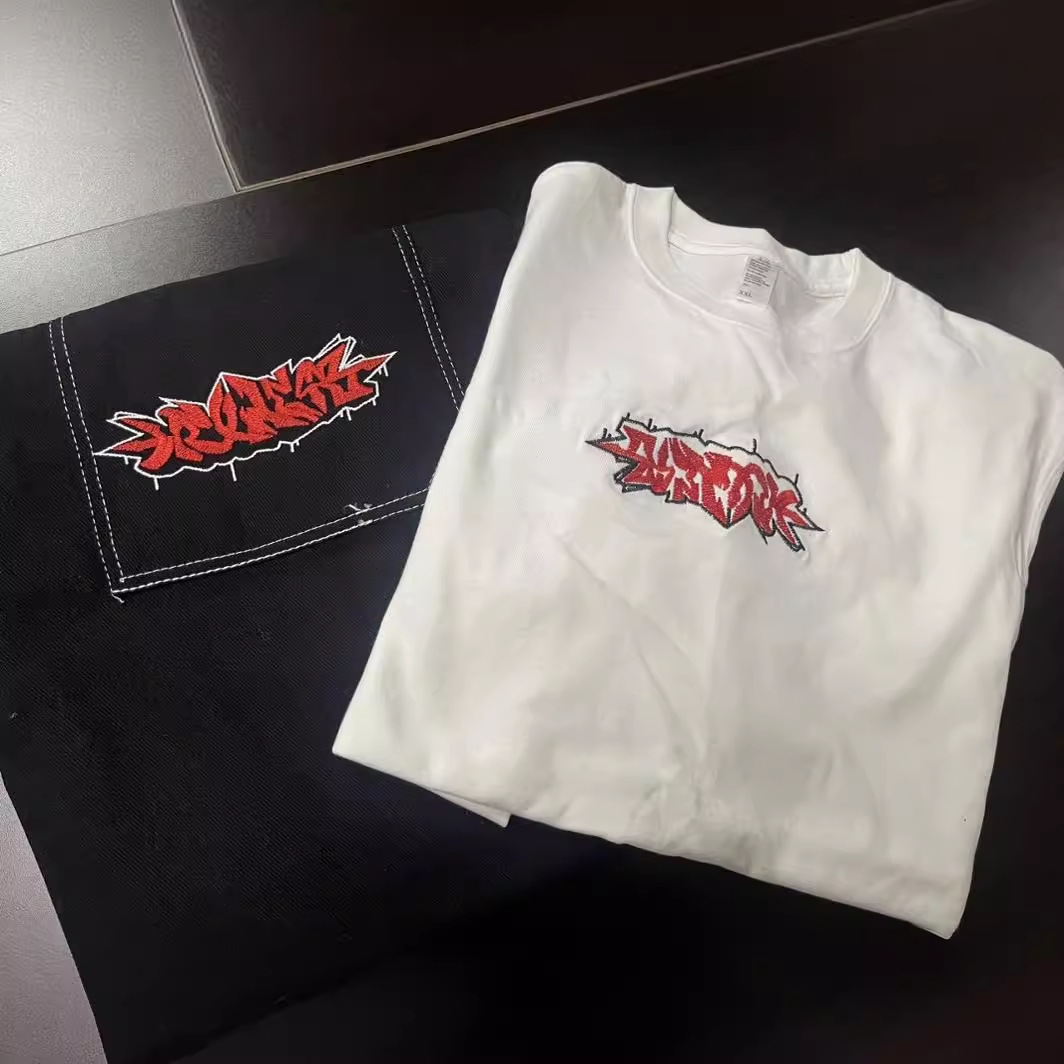 Y2K JNCO Baggy Jeans - Embroidered Hip Hop Wide Leg Pants | Gothic Tribal Streetwear | High Quality Black Trouser