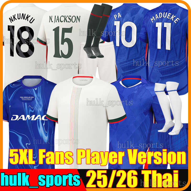 5XL 2025/26 CFC PALMER Soccer Jerseys WINNERS SANCHO NKUNKU N.JACKSON MADUEKE MUDRYK MARC GUIU NETO ENZO CUCURELLA TOSIN JAMES men kids Kits socks set football shirt