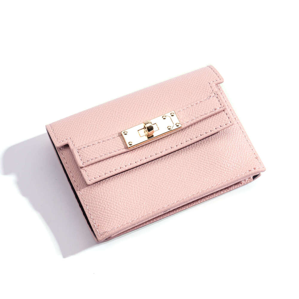 Women's Small Square Solid Color Simple PU High-end Card Holder Korean Style New Compact Large Capacity Multi-card Slot Wallet