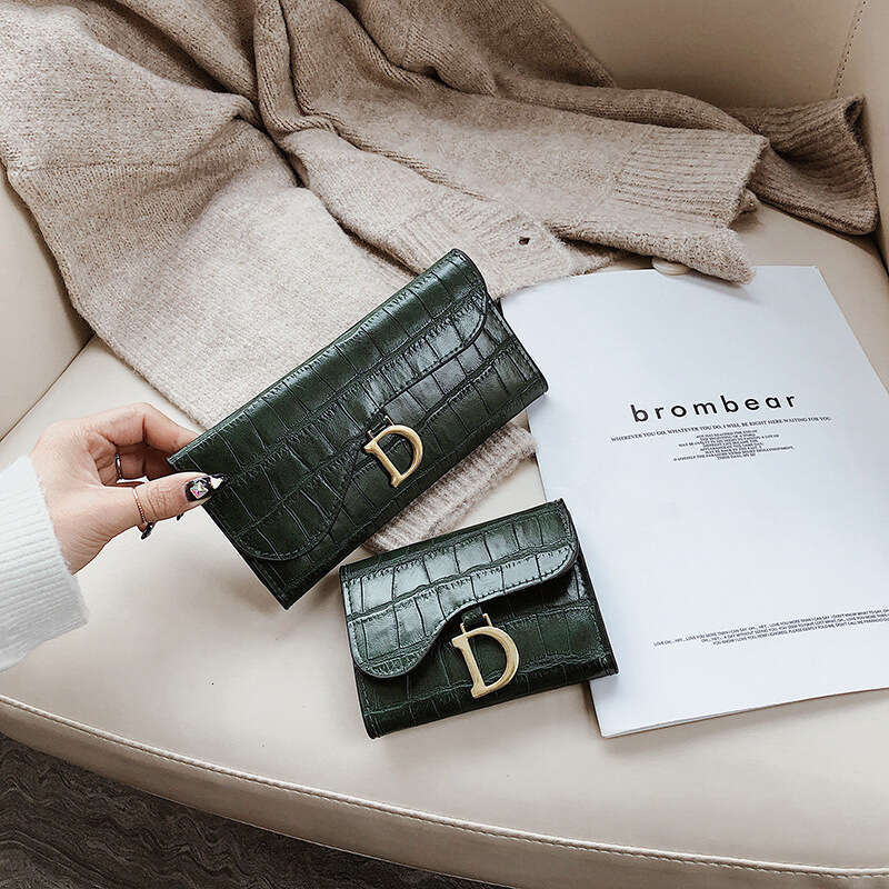 Small for Women New Korean Style Fashion Simple Short Wallet Credit Card Holder Coin Purse