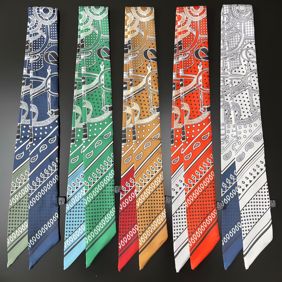 Silk Ribbon Scarf - Elegant 5x90cm Decoration for Handbags and Accessories