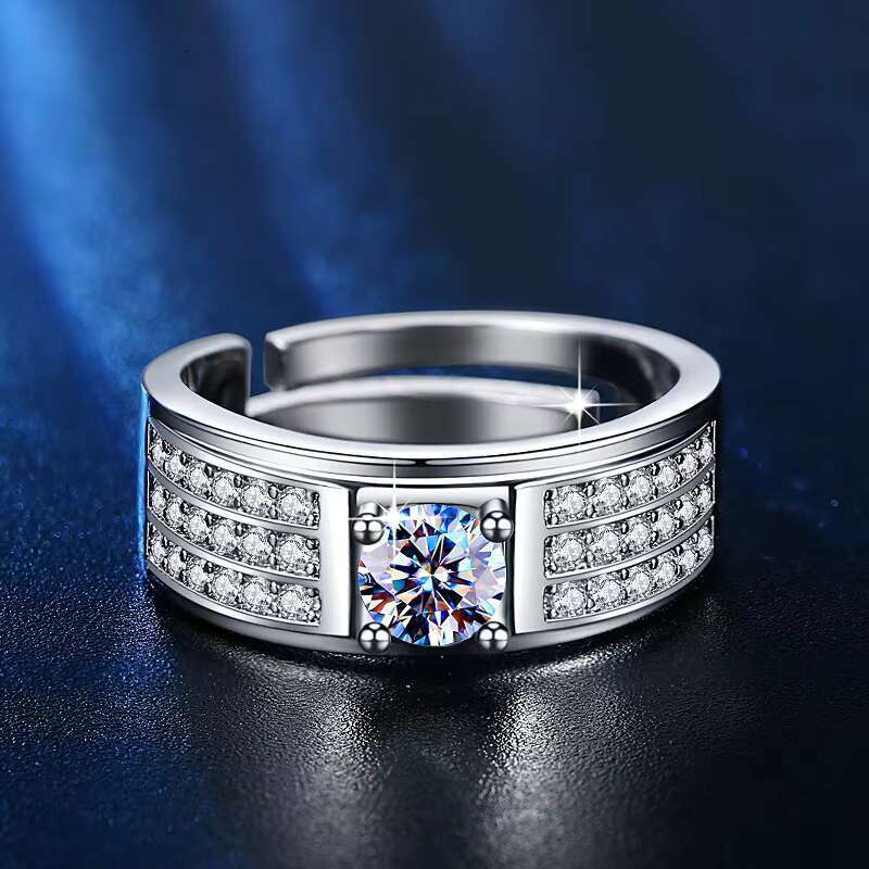 Sophisticated Fusion of Classic Contemporary Style - Dual Row Diamond Set in Titanium