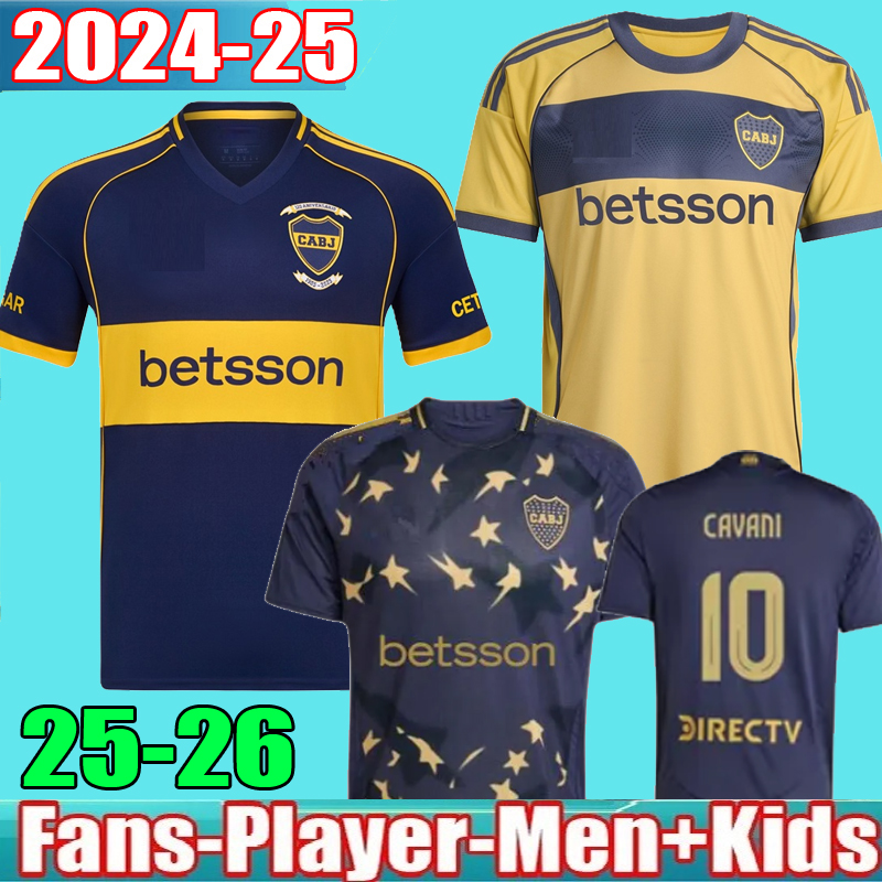 3XL 4XL 24 25 26 Boca Juniors CAVANI 120th Anniversary soccer jerseys 2024 2025 Special Benedetto VILLA MARADONA SALVIO home away third football shirt Men kids kit