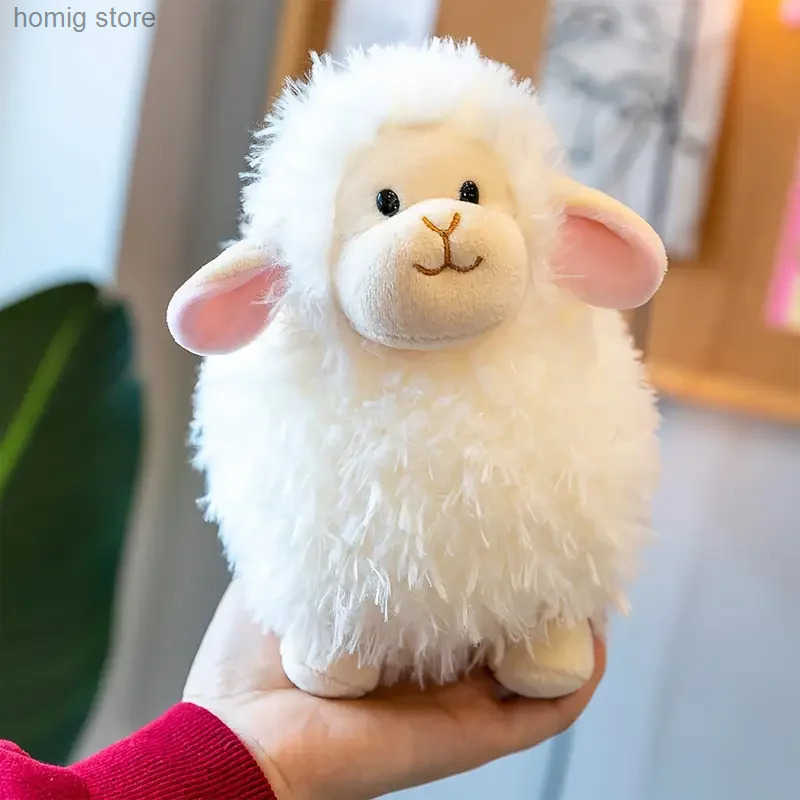 20cm Cute Soft Obediently Lamb Plush Toys Soft Alpaca Plush Dolls Stuffed Sheep Plushie Baby Toys Gifts for Kids Home Decoration L250612