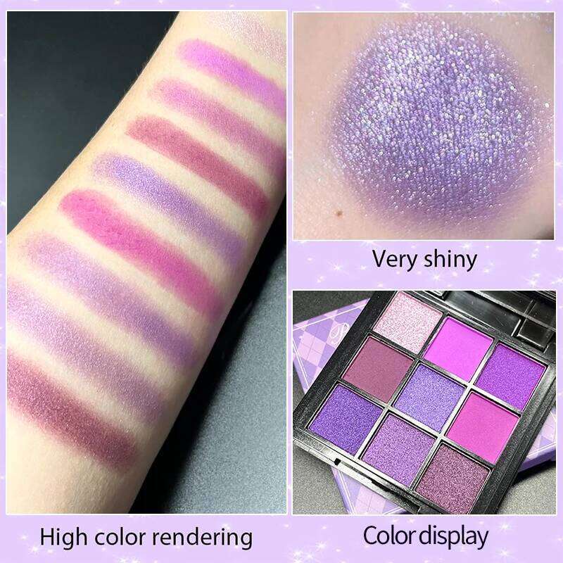 9 Color ple Eye Shadow Palette Matte Pearlescent Eyeshadow Makeup for Women Glitter Shimmer Korean Cosmetics free shipping