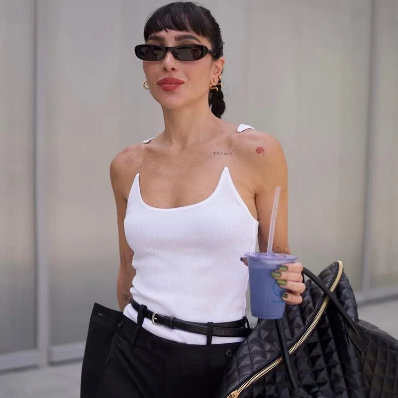 Women Ypro Ribbed Invisible Strap Tank Top Camis Tee 250611Z