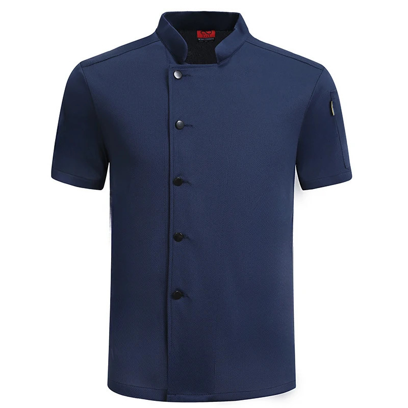 Breathable Short Sleeve Chef Uniform for Restaurant el Kitchen Waiter Shirt 250611