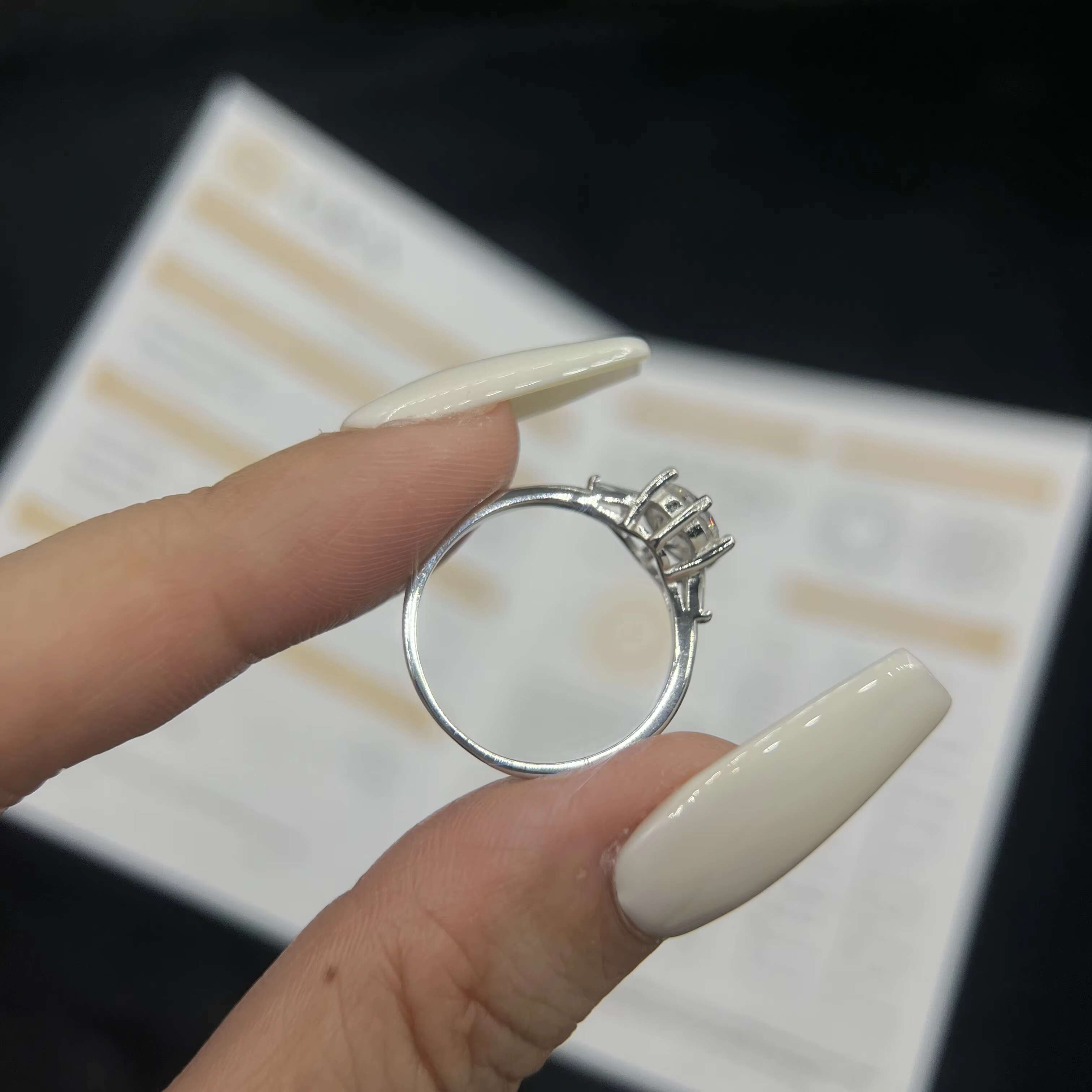 Custom Sparkling Diamond VVS 1ct 6.5mm D Color Moissanite Women Wedding Rings for Lady S925 Sterling Silver Rings Fine Jewelry