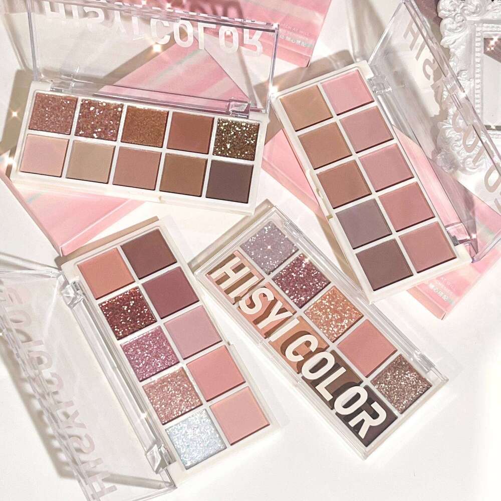 10-Color Matte Glitter Eyeshadow Palette High-Pigment, Long-Lasting, Waterproof Sdge-Proof for Daily & Nude Makeup free shipping