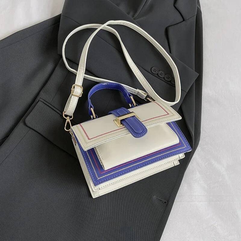 Free Shipping 2025 New Designer Bag Contrasting Color Pu Leather Women's Handbag Exquisite And Practical Wallet Top-quality Shoulder Bag