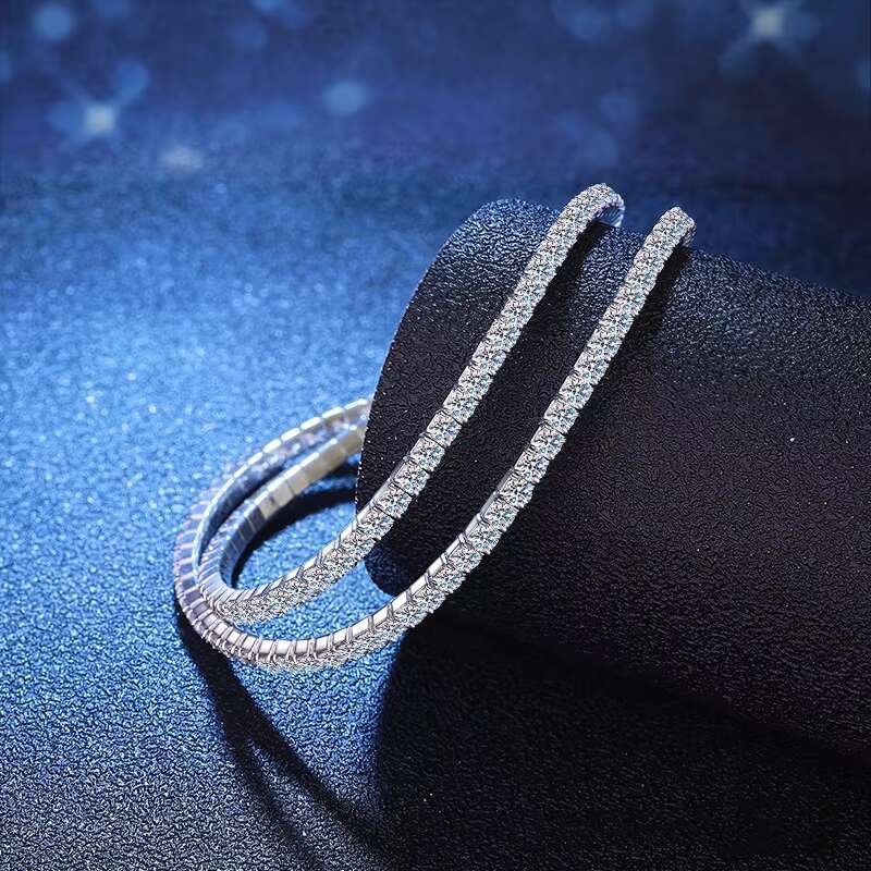 Silver 925 Original Total 5 Ct Brilliant Princess Cut Diamond Test Past 3mm D Color VVS1 Moissanite Bracelet for Wedding Gift