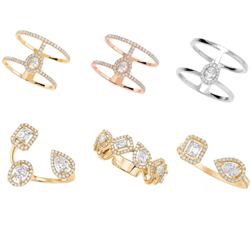 New Classic Minimalist Zirconium Ring-shaped Double-layer Ring for Women From A Niche Designer Brand High-quality Fully Set with Diamonds, Drop-shaped Sugar-like Ring