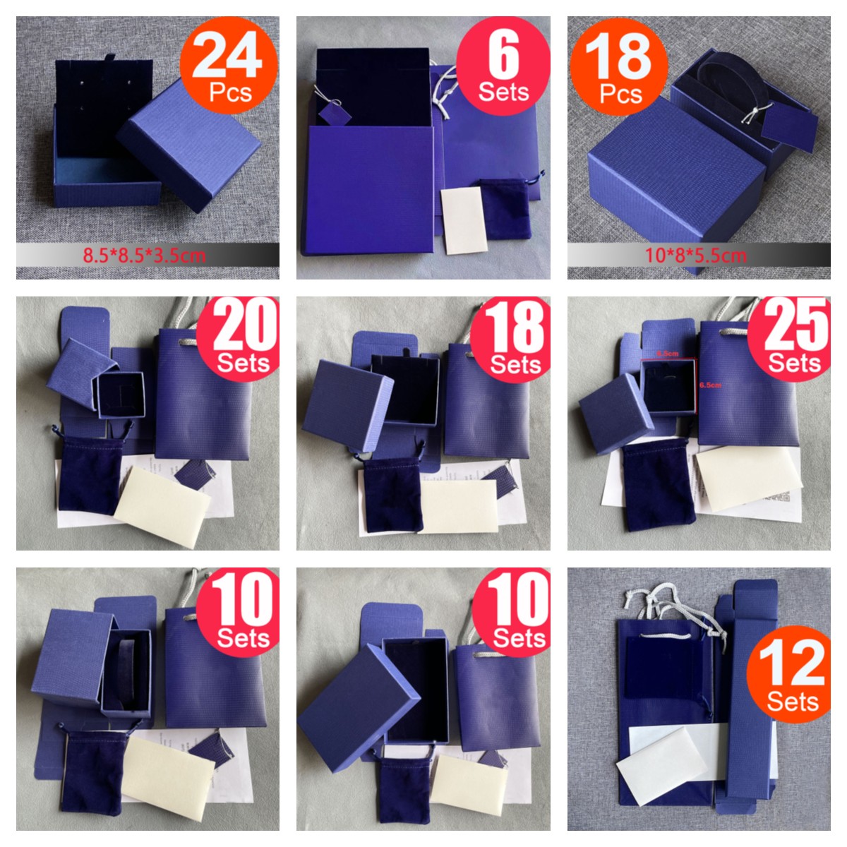 20 Lots SWX SP Bracelet Ring Gift Jewelry Box Sets Pouches Bags For Necklace Earring Charm Wholesale Bundle Factory Sale