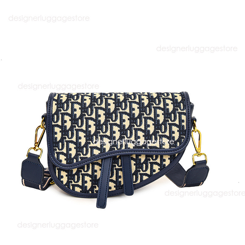 designer High-End Bag for Women Old Flower 2025 New Model Saddle Embroidery D Brand Underarm Shoulder Crossbody Bag Retro Fashion Trend