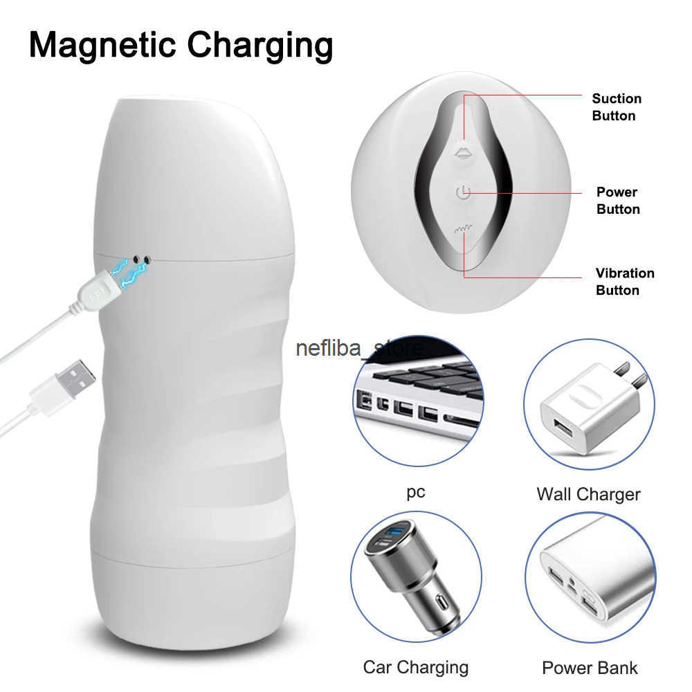 Automatic Male Sucking Mastubator Vibration Blowjob Machine Masturbation Cup Toys Goods for Men Masturbate Supplies Q250612