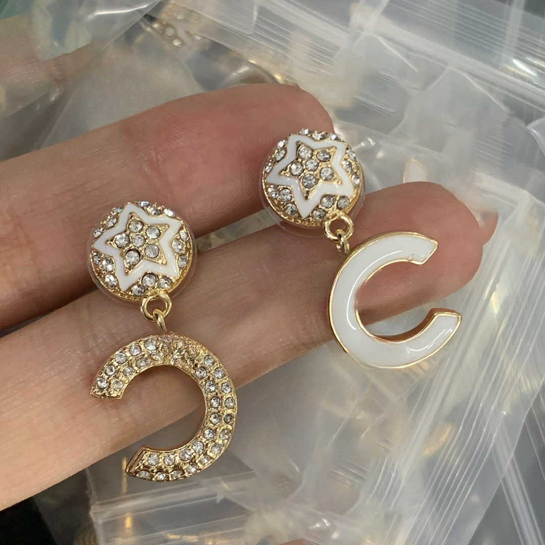 Luxury Earrings pearl Designer 18k Gold Plated Crystal Zirconia Stud Earrings for Women Design Diamond Earrings Wedding Party Jewelry