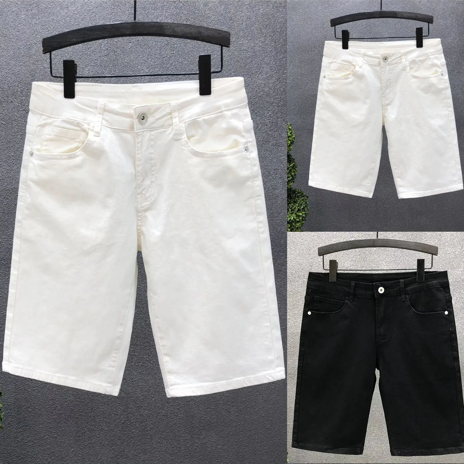 Loose Straight Korean Vintage Jeans Slim Stretch Denim Shorts For Men Summer Breathable Cotton Pants 250611Z