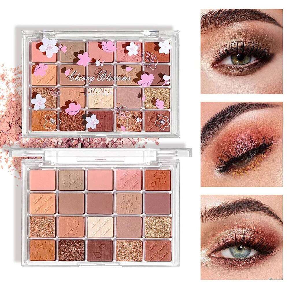 20-Color Eyeshadow Palette Shimmer Matte, Highly Pigmented, Blendable & Long-Lasting free shipping