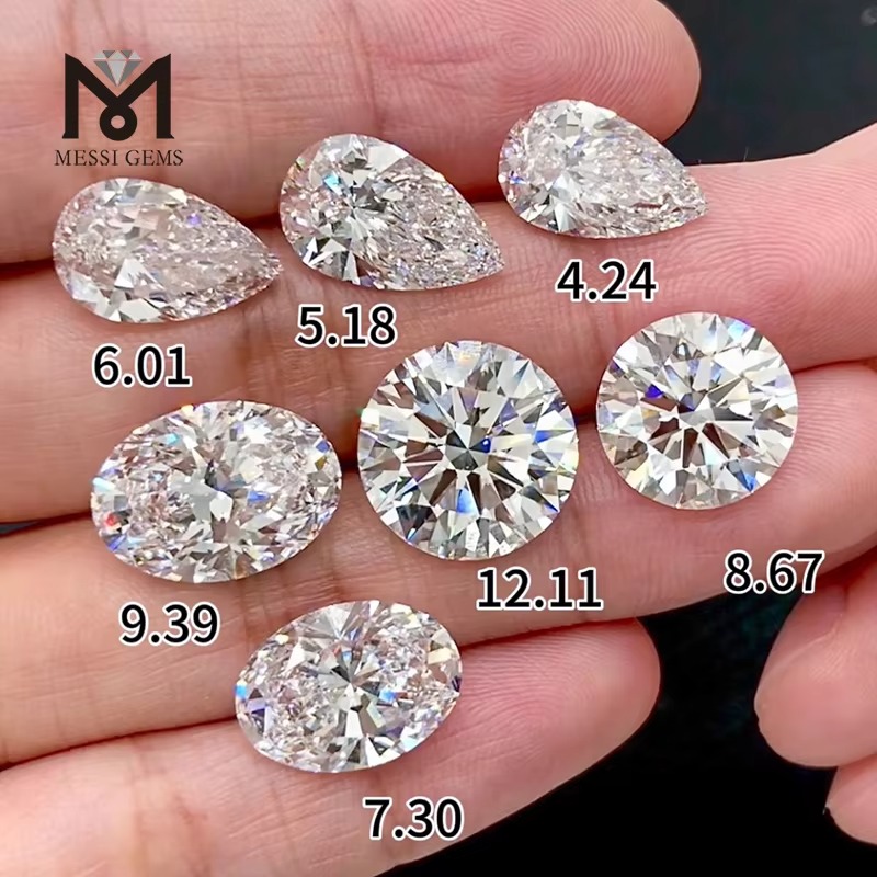 Messi Jewelry IGI Certified Fancy Loose Lab Created Diamond OEM ODM CVD HPHT Wholesale Loose Lab Grown Diamond for Women
