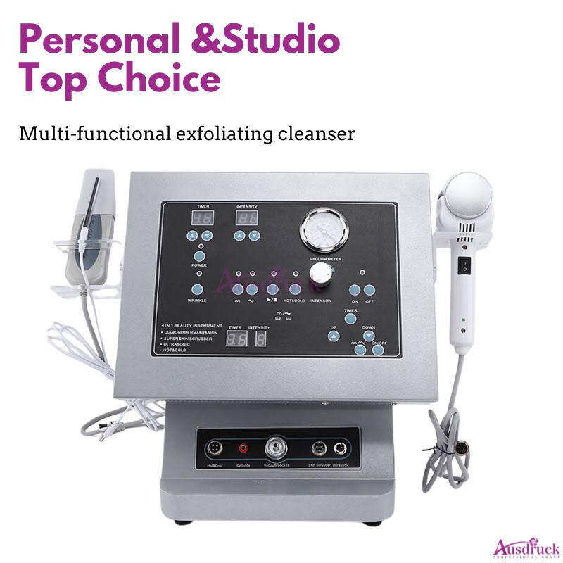 Professional Grade Facial Toning Device with Four Modes Dermabrasion Skin scrubber Ultra-Sonic Cleanse + Cold/Hot Therapy System for Smoother Complexi