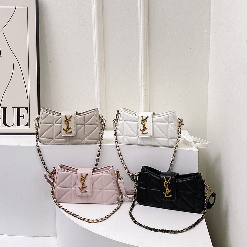 Designer bags: New fashionable, high-end, versatile women's chain bags, niche single-shoulder crossbody bags, small square underarm bags, free sh