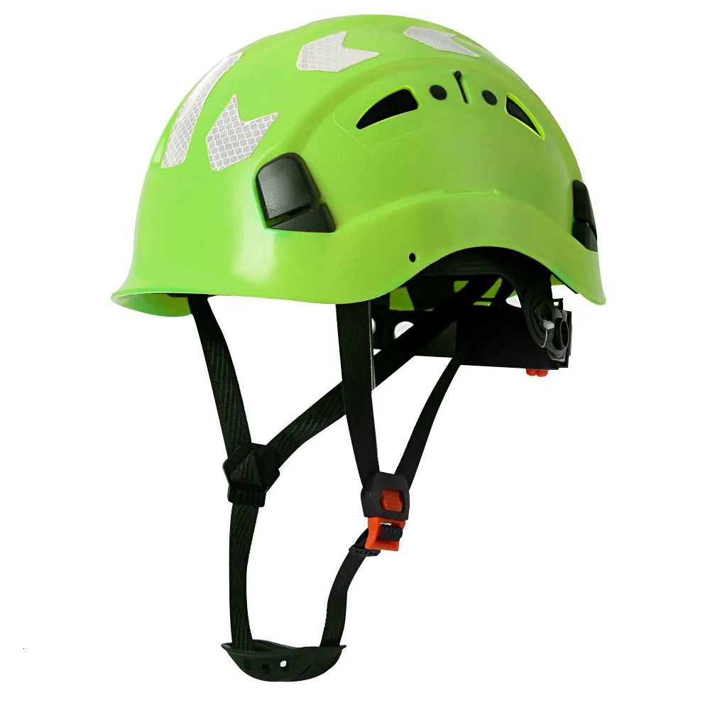 CE Construction Safety Helmet w/ Reflective Stickers Large Holes Breathable Work Hat Climbing Rescue ABS Hard Hat ANSI CR08 Type 250612