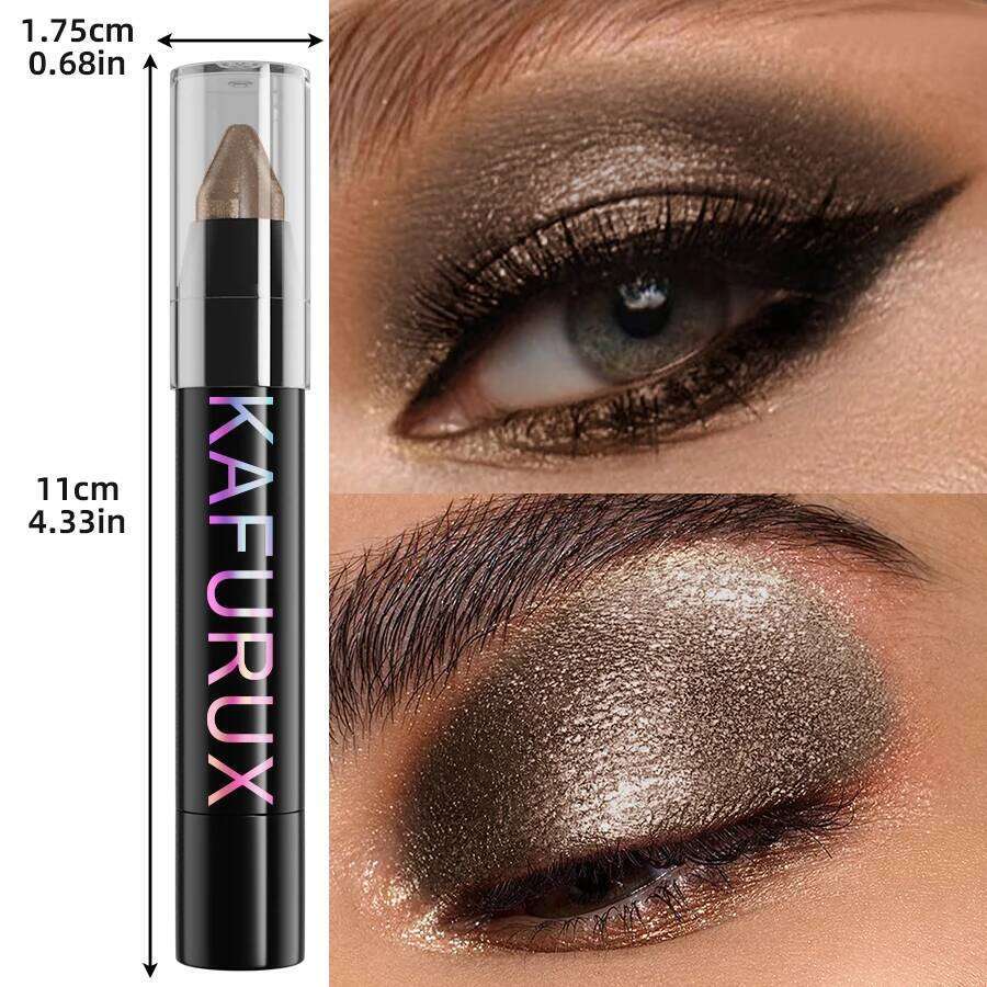1pc Brown Pearl Eyeshadow Stick Pen Waterproof Long Lasting Shadow Makeup Dark Smoky High Pigments Eye Cosmetic Palette free shipping