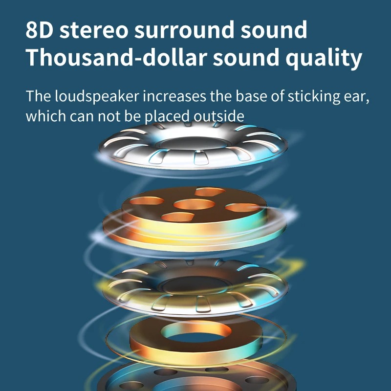 Bluetooth Wireless Headphones 3D Bass Stereo Noise Reduction Sport Music Earbuds Bone Conduction HiFi Business Call Earphone for Phone VG06 K69