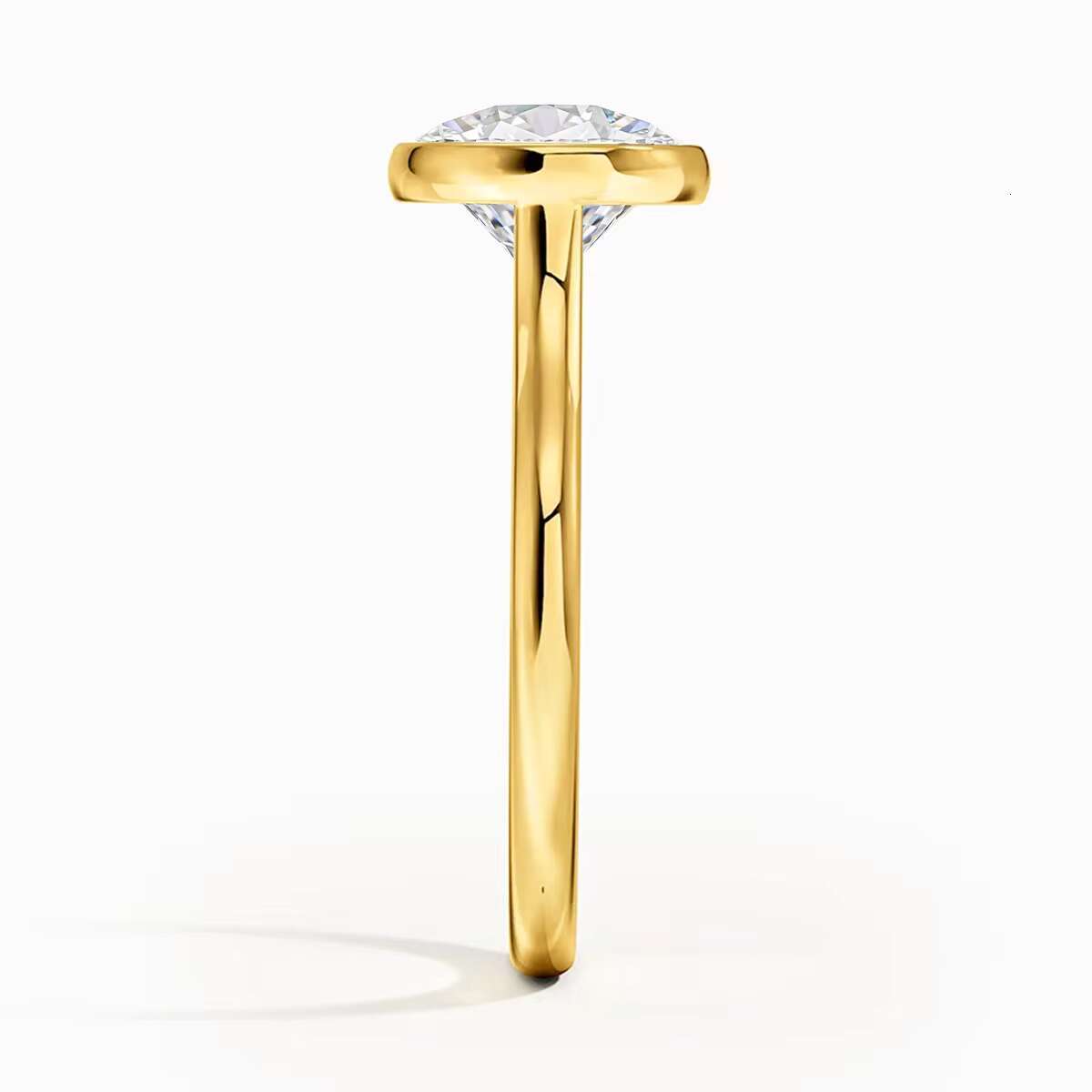 Fine Jewelry Manufacturer Woman Gift Light Yellow Gold Hollow 14K Gold 1ct 2ct Moissanite Diamond Engagement Ring