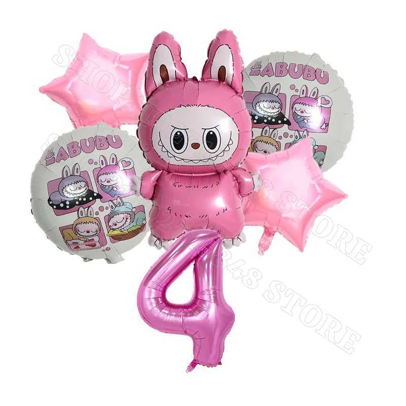 Labubu Baby Birthday Par Balloons Decorations Baby Shower Balloon Decoration Cute Balloons Character Peripherals GiftsXJ250612