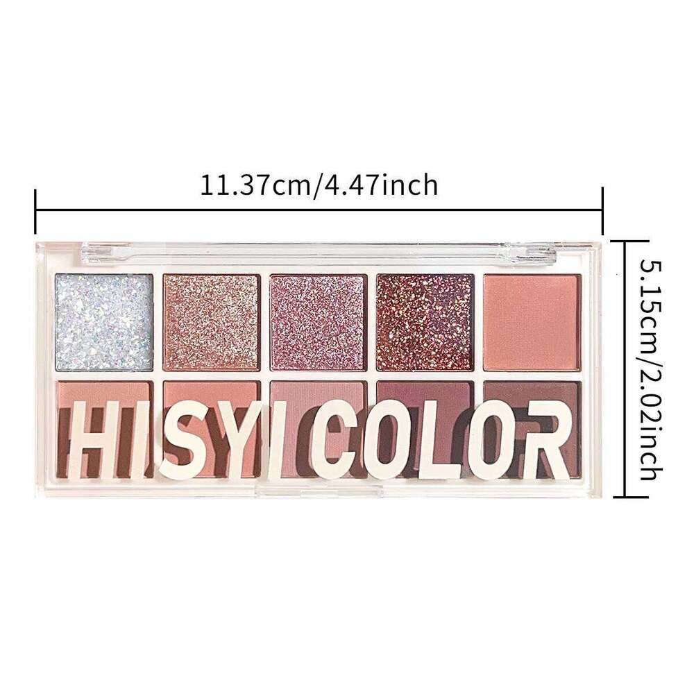 10-Color Matte Glitter Eyeshadow Palette High-Pigment, Long-Lasting, Waterproof Sdge-Proof for Daily & Nude Makeup free shipping