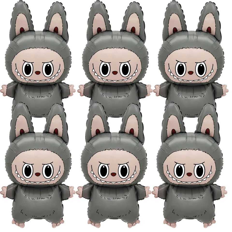 Labubu Birthday Party Decoration Disposable Dinnerware Set Latex Balloons Cup Plate Napkin Tablecloth Cake Topper Birthday Party XJ250612