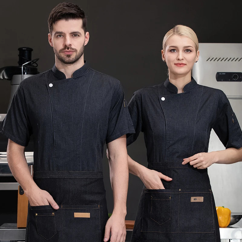 Catering Shirts Short Sleeve Chef Coat For Men Women Restaurant el Cook Jacket Waiter Uniform Bakery Clothes Top 250611