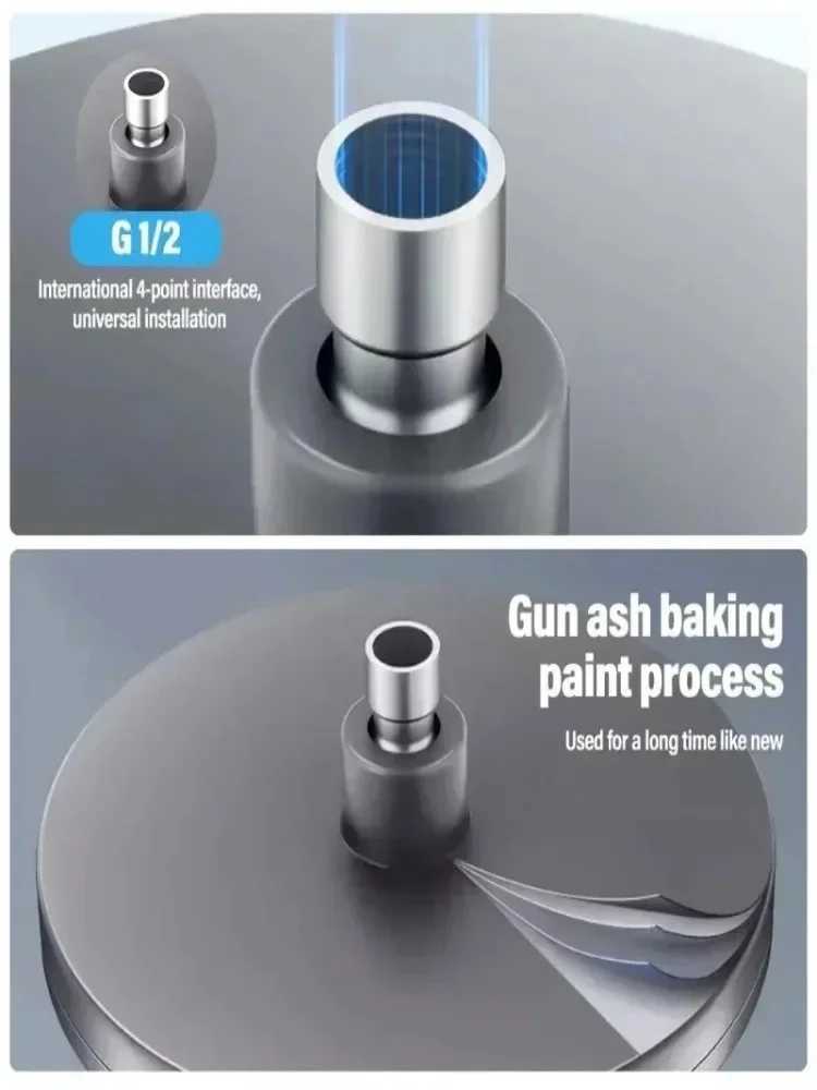 New 6 Modes Rainfall Shower Head Bathroom High Pressure Top Rain Showerheads 360 Rotation Top Spray Shower Faucet Accessories X2506121