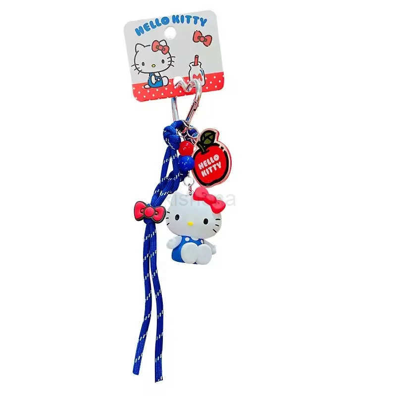 Sanrio NEW Kawaii Hello Kitty Doll Keychain Pendant Cartoon Cute PVC Car Key Anti-Lost Pendant Backpack Pendant Birthday Gift X250612